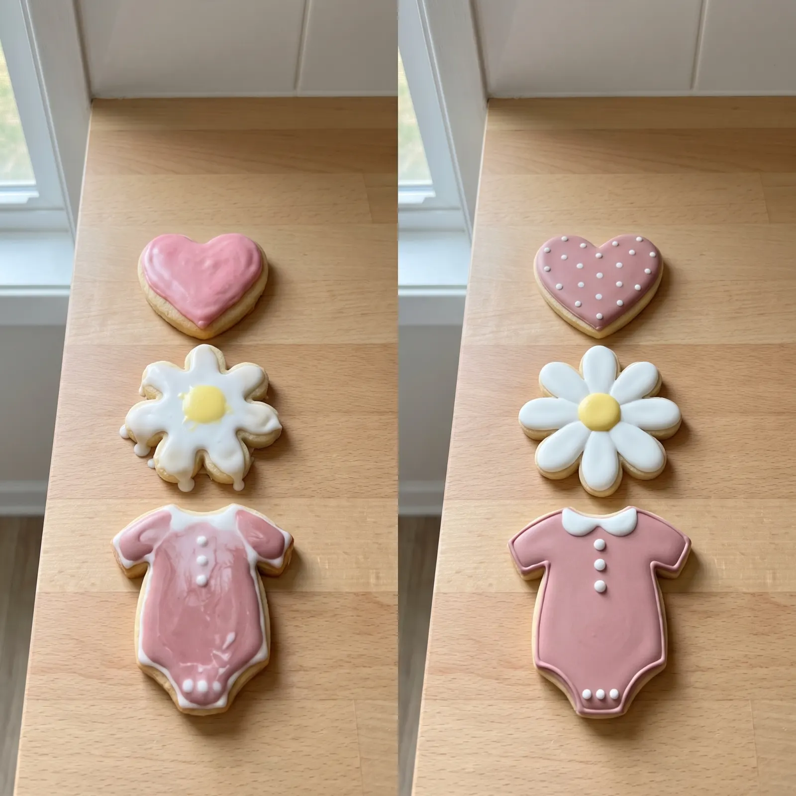 Antes y después: galletas caseras al lado de galletas de vitrina